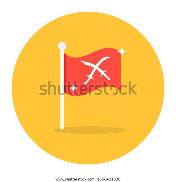 Editable Vector Islamic Flag Stock Vector Royalty Free 1856401330