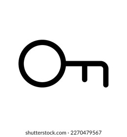 Editable vector key keyword password login icon. Black, line style, transparent white background. Part of a big icon set family. Perfect for web and app interfaces, presentations, infographics, etc