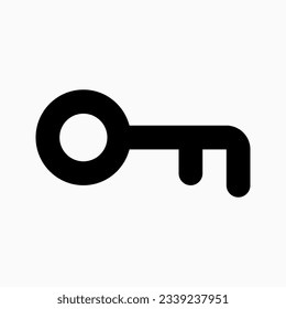 Editable vector key keyword password login icon. Black, line style, transparent white background. Part of a big icon set family. Perfect for web and app interfaces, presentations, infographics, etc