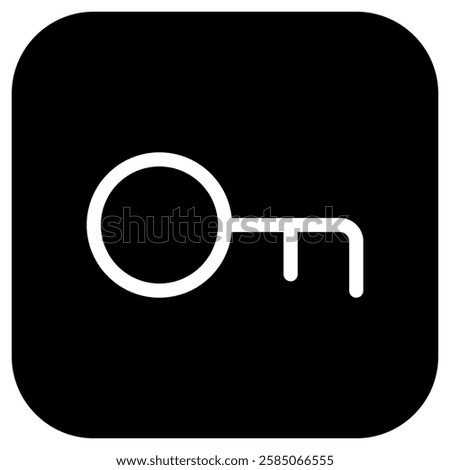 Editable vector key keyword password login icon. Black, line style, transparent white background. Part of a big icon set family. Perfect for web and app interfaces, presentations, infographics, etc