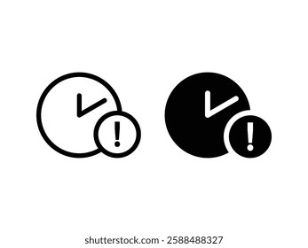 editable vector late time symbol design illustration isolated on transparent background