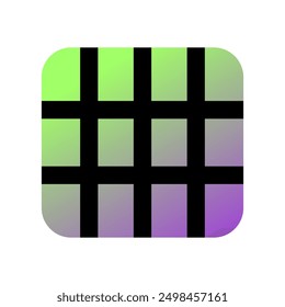 Editable vector layout grid icon. Black, line style, transparent white background. Part of a big icon set family. Perfect for web and app interfaces, presentations, infographics, etc