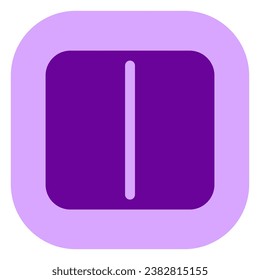 Editable vector layout split screen column icon. Black, line style, transparent white background. Part of a big icon set family. Perfect for web and app interfaces, presentations, infographics, etc