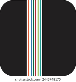 Editable vector layout split screen column icon. Black, line style, transparent white background.