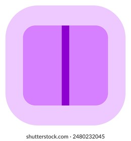 Editable vector layout split screen column icon. Black, line style, transparent white background. Part of a big icon set family. Perfect for web and app interfaces, presentations, infographics, etc