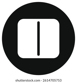 Editable vector layout split screen column icon. Black, line style, transparent white background. Part of a big icon set family. Perfect for web and app interfaces, presentations, infographics, etc