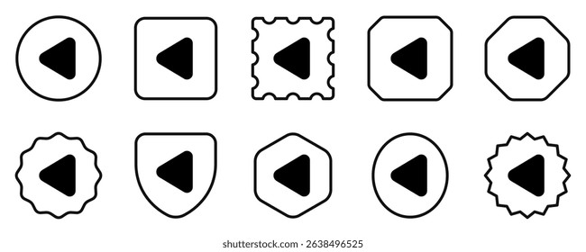 Editable vector left triangle arrow icon. Black, transparent white background. Part of a big icon set family. Perfect for web and app interfaces, presentations, infographics, etc
