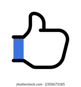 Editable vector like thumb reaction arrow icon. Black, line style, transparent white background. Part of a big icon set family. Perfect for web and app interfaces, presentations, infographics, etc