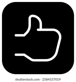 Editable vector like thumb reaction arrow icon. Black, line style, transparent white background. Part of a big icon set family. Perfect for web and app interfaces, presentations, infographics, etc