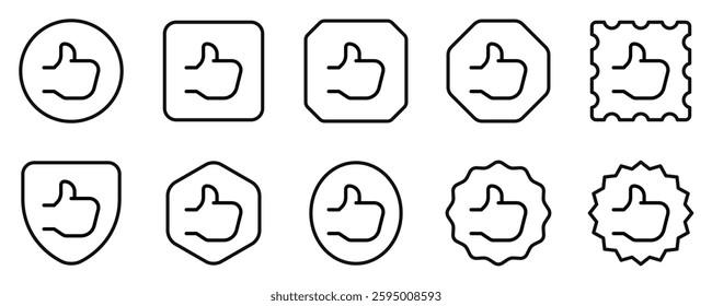 Editable vector like thumb reaction arrow icon. Black, line style, transparent white background. Part of a big icon set family. Perfect for web and app interfaces, presentations, infographics, etc