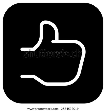 Editable vector like thumb reaction arrow icon. Black, line style, transparent white background. Part of a big icon set family. Perfect for web and app interfaces, presentations, infographics, etc