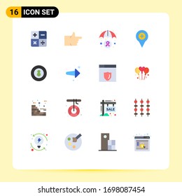 Editable Vector Line Pack of 16 Simple Flat Colors of ball; snooker; medical; plus; navigation Editable Pack of Creative Vector Design Elements