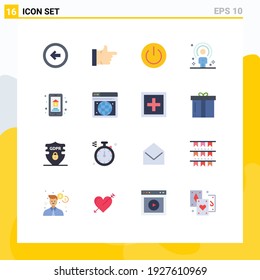 Editable Vector Line Pack of 16 Simple Flat Colors of recruitment; people; eco; human; power Editable Pack of Creative Vector Design Elements