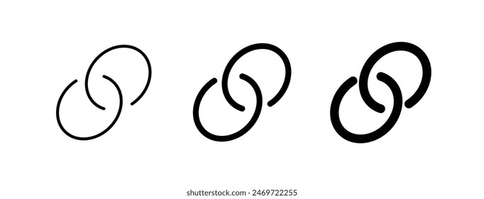 Editable vector link url chain icon. Black, line style, transparent white background. Part of a big icon set family. Perfect for web and app interfaces, presentations, infographics, etc