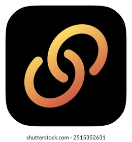 Ícone de cadeia de url de link de vetor editável. Preto, estilo de linha, fundo branco transparente. Parte de uma grande família de conjuntos de ícones. Perfeito para interfaces web e app, apresentações, infográficos, etc