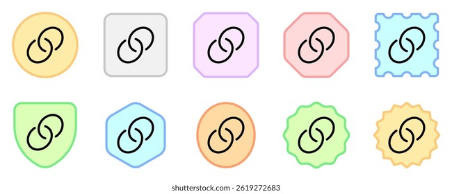Editable vector link url chain icon. Black, line style, transparent white background. Part of a big icon set family. Perfect for web and app interfaces, presentations, infographics, etc