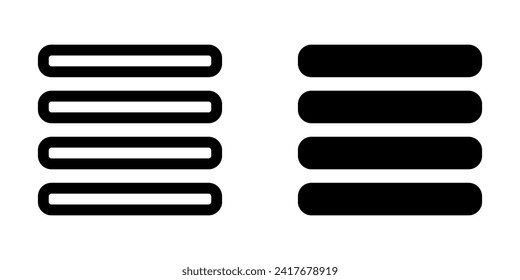 Editable vector list view icon. Black, line style, transparent white background. Part of a big icon set family. Perfect for web and app interfaces, presentations, infographics, etc