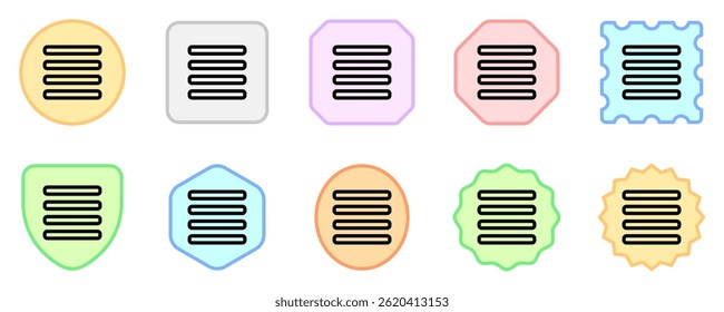 Editable vector list view icon. Black, line style, transparent white background. Part of a big icon set family. Perfect for web and app interfaces, presentations, infographics, etc
