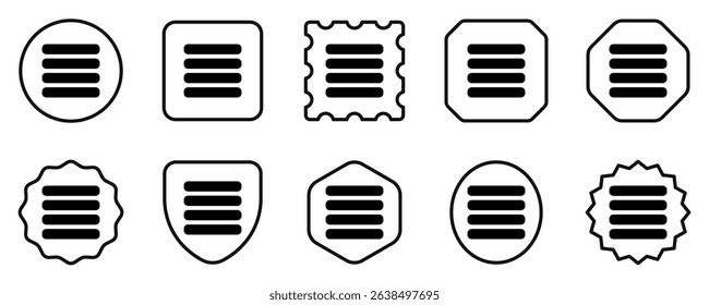 Editable vector list view icon. Black, line style, transparent white background. Part of a big icon set family. Perfect for web and app interfaces, presentations, infographics, etc