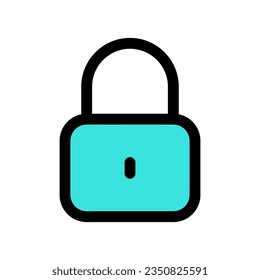 Editable vector lock padlock encryption password icon. Black, line style, white background. Part of a big icon set family. Perfect for web and app interfaces, presentations, infographics, etc