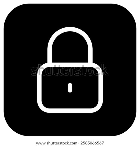 Editable vector lock padlock encryption password icon. Black, line style, white background. Part of a big icon set family. Perfect for web and app interfaces, presentations, infographics, etc