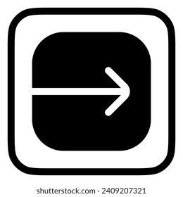 Editable vector login enter icon. Black, line style, transparent white background. Part of a big icon set family. Perfect for web and app interfaces, presentations, infographics, etc