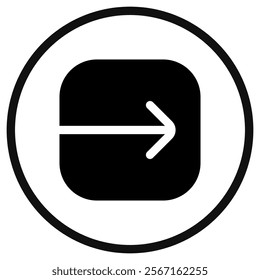 Editable vector login enter icon. Black, line style, transparent white background. Part of a big icon set family. Perfect for web and app interfaces, presentations, infographics, etc