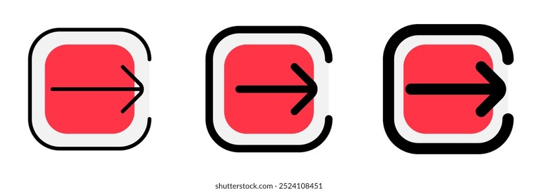 Editable vector logout exit icon. Black, line style, transparent white background. Part of a big icon set family. Perfect for web and app interfaces, presentations, infographics, etc