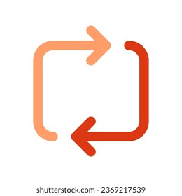 Editable vector loop repeat icon. Black, transparent white background. Part of a big icon set family. Perfect for web and app interfaces, presentations, infographics, etc