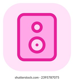 Icono modificable del amplificador de altavoces vectoriales. Fondo blanco negro y transparente. Parte de una familia de iconos grandes. Perfecto para interfaces web y de aplicaciones, presentaciones, infografías, etc