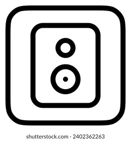 Editable vector loudspeaker amplifier icon. Black, transparent white background. Part of a big icon set family. Perfect for web and app interfaces, presentations, infographics, etc