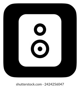 Editable vector loudspeaker amplifier icon. Black, transparent white background. Part of a big icon set family. Perfect for web and app interfaces, presentations, infographics, etc