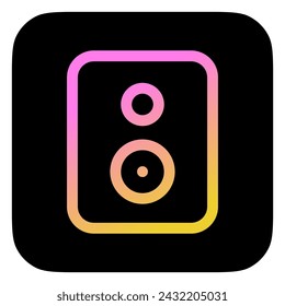 Editable vector loudspeaker amplifier icon. Black, transparent white background. Part of a big icon set family. Perfect for web and app interfaces, presentations, infographics, etc