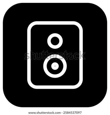 Editable vector loudspeaker amplifier icon. Black, transparent white background. Part of a big icon set family. Perfect for web and app interfaces, presentations, infographics, etc