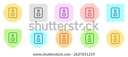Editable vector loudspeaker amplifier icon. Black, transparent white background. Part of a big icon set family. Perfect for web and app interfaces, presentations, infographics, etc