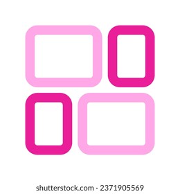 Editable vector mason grid icon. Black, line style, transparent white background. Part of a big icon set family. Perfect for web and app interfaces, presentations, infographics, etc