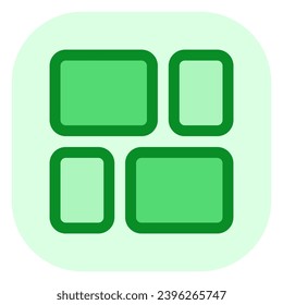 Editable vector mason grid icon. Black, line style, transparent white background. Part of a big icon set family. Perfect for web and app interfaces, presentations, infographics, etc