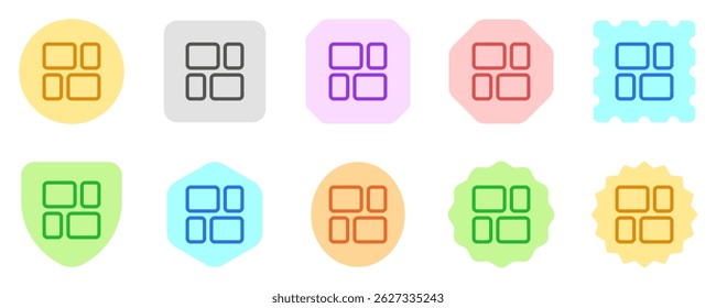 Editable vector mason grid icon. Black, line style, transparent white background. Part of a big icon set family. Perfect for web and app interfaces, presentations, infographics, etc