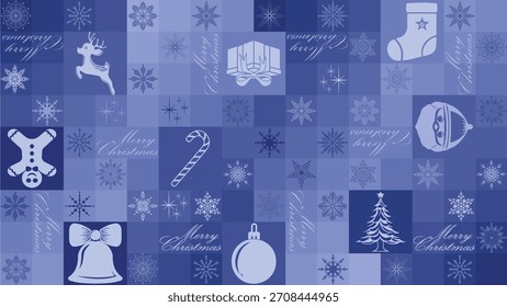 Una obra maestra de Vector editable. Patrón sin fisuras temático de Navidades con Navidades que repiten la rejilla de ilusión del motivo. Fondo de patrón de Vector de Festiva