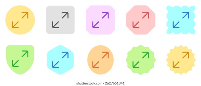 Editable vector maximize screen icon. Black, line style, transparent white background. Part of a big icon set family. Perfect for web and app interfaces, presentations, infographics, etc