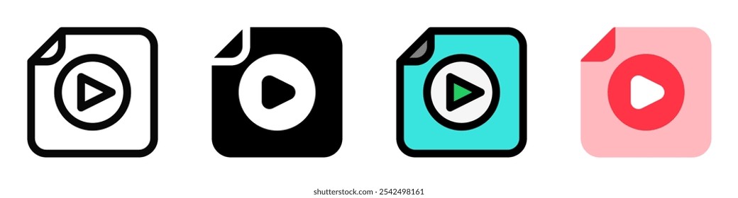 Icono archivo medios Vector