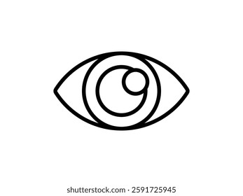 editable vector medical eye symbol design illustration isolated on transparent background