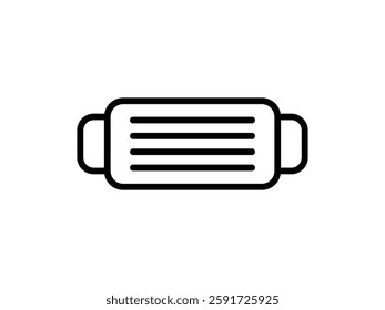 editable vector medical face mask symbol design illustration isolated on transparent background
