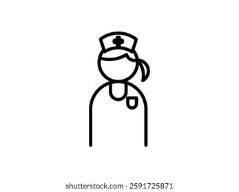 editable vector medical nurse symbol design illustration isolated on transparent background