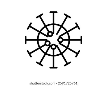 editable vector medical virus symbol design illustration isolated on transparent background