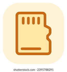 Editable vector memory card icon. Black, line style, transparent white background. Part of a big icon set family. Perfect for web and app interfaces, presentations, infographics, etc