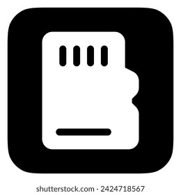 Editable vector memory card icon. Black, line style, transparent white background. Part of a big icon set family. Perfect for web and app interfaces, presentations, infographics, etc