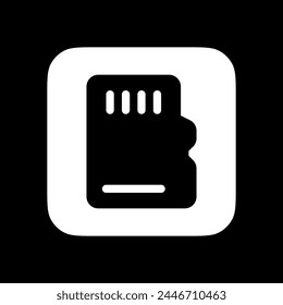 Editable vector memory card icon. Black, line style, transparent white background. Part of a big icon set family. Perfect for web and app interfaces, presentations, infographics, etc