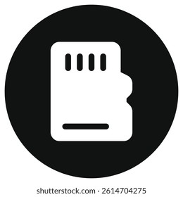 Editable vector memory card icon. Black, line style, transparent white background. Part of a big icon set family. Perfect for web and app interfaces, presentations, infographics, etc