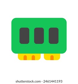 Editable vector memory ram icon. Black, line style, transparent white background. Part of a big icon set family. Perfect for web and app interfaces, presentations, infographics, etc